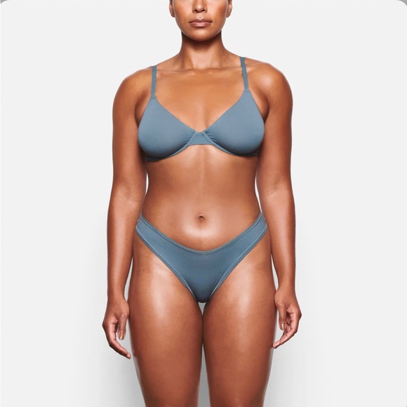 SKIMS Other - SKIMS COTTON JERSEY DIPPED THONG COLOR KYANITE SIZE XXS